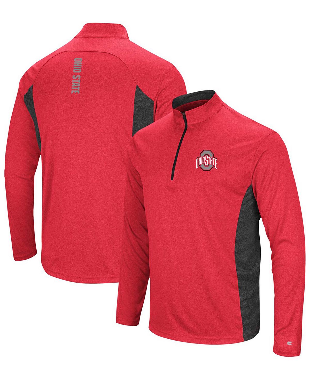 

Мужская ветровка с мелким принтом scarlet ohio state buckeyes audible windshirt с молнией на четверть Colosseum