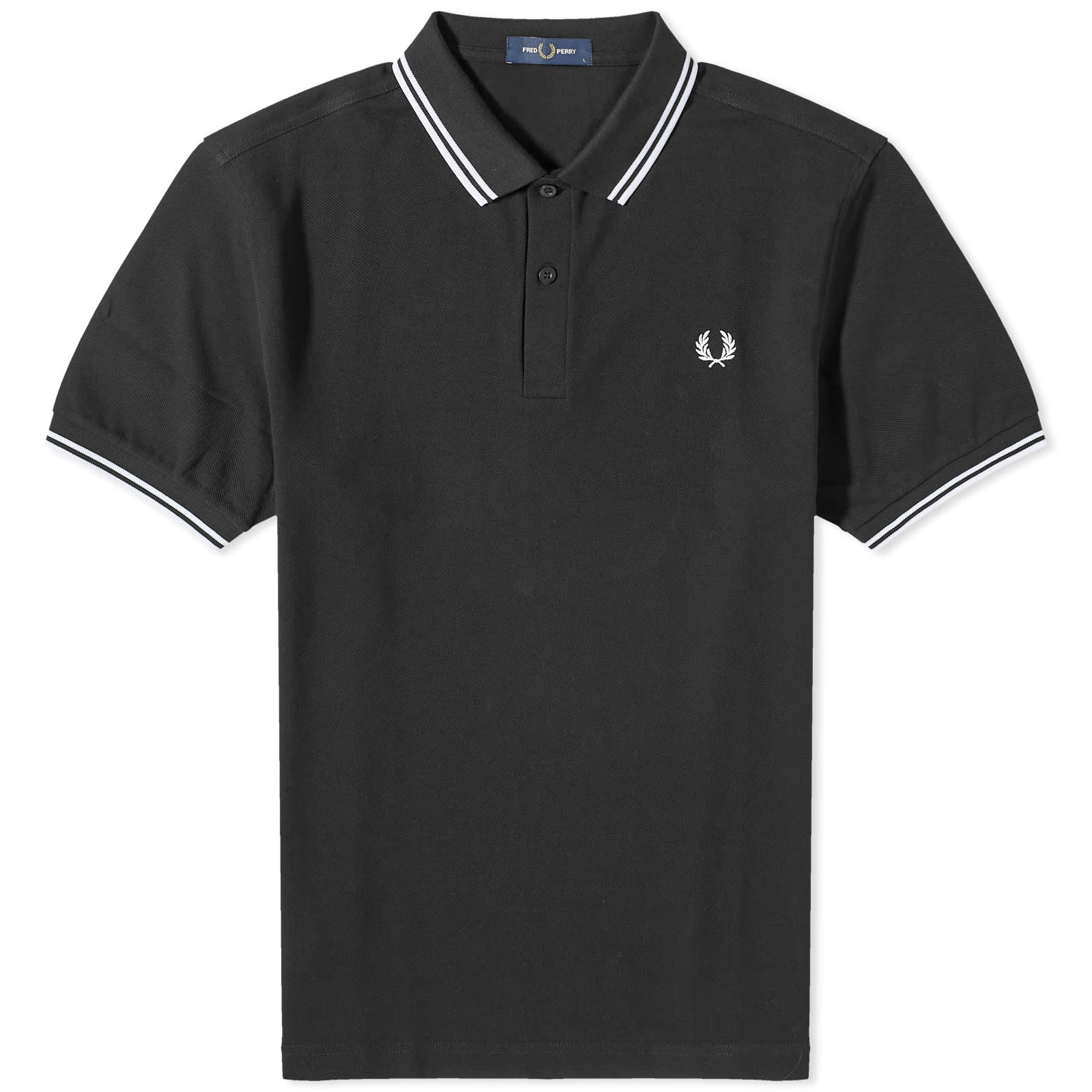 Поло Fred Perry Twin Tipped, цвет Black & White поло fred perry twin tipped цвет french navy
