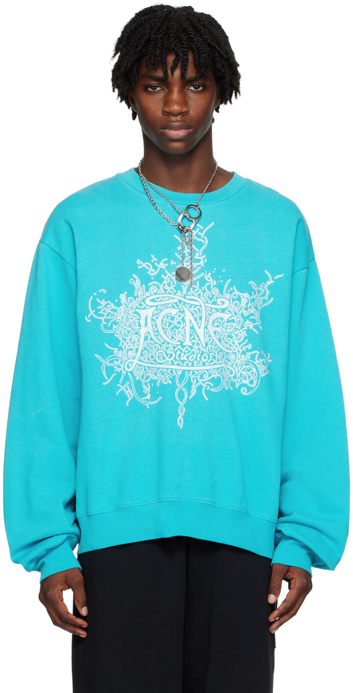 

Синий светящийся в темноте свитшот Fluo Acne Studios