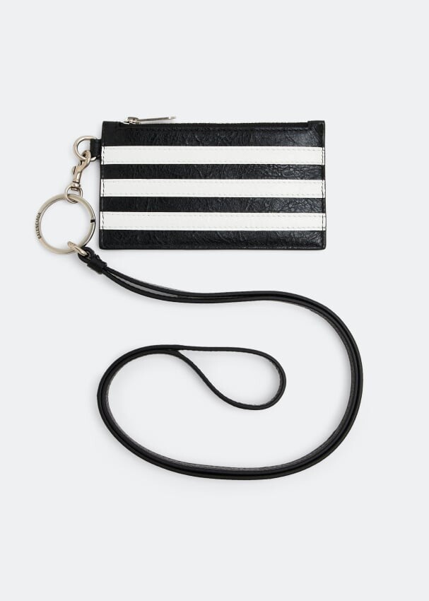 

Картхолдер BALENCIAGA x adidas Card case on keychain, черный