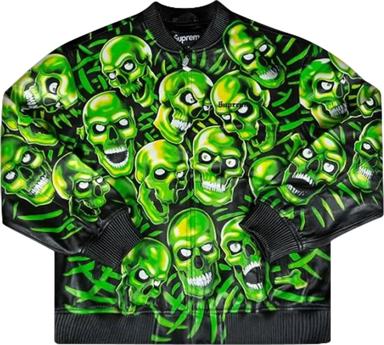 Green skull supreme on sale shirt