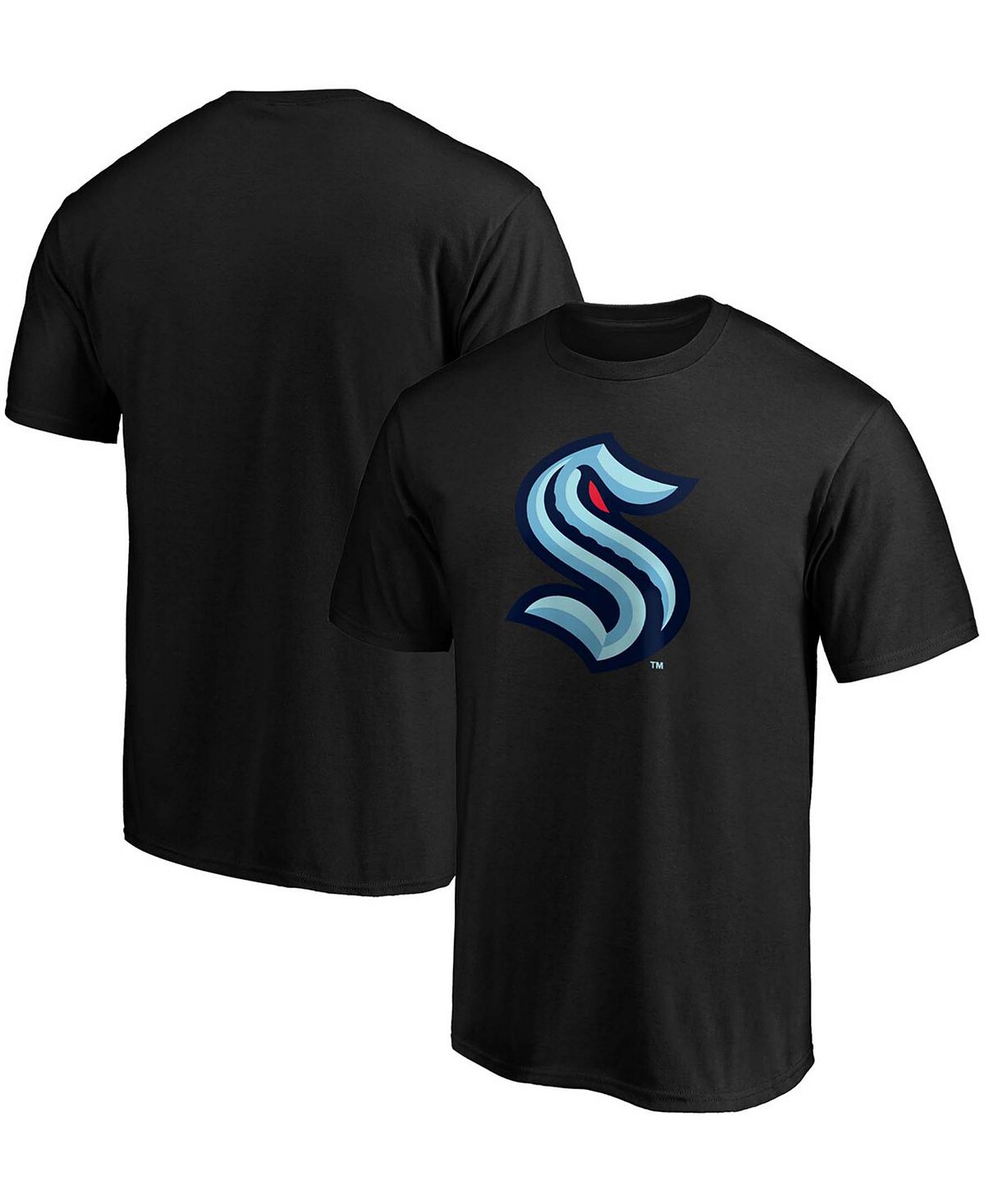 Мужская черная футболка с логотипом seattle kraken primary Fanatics, черный