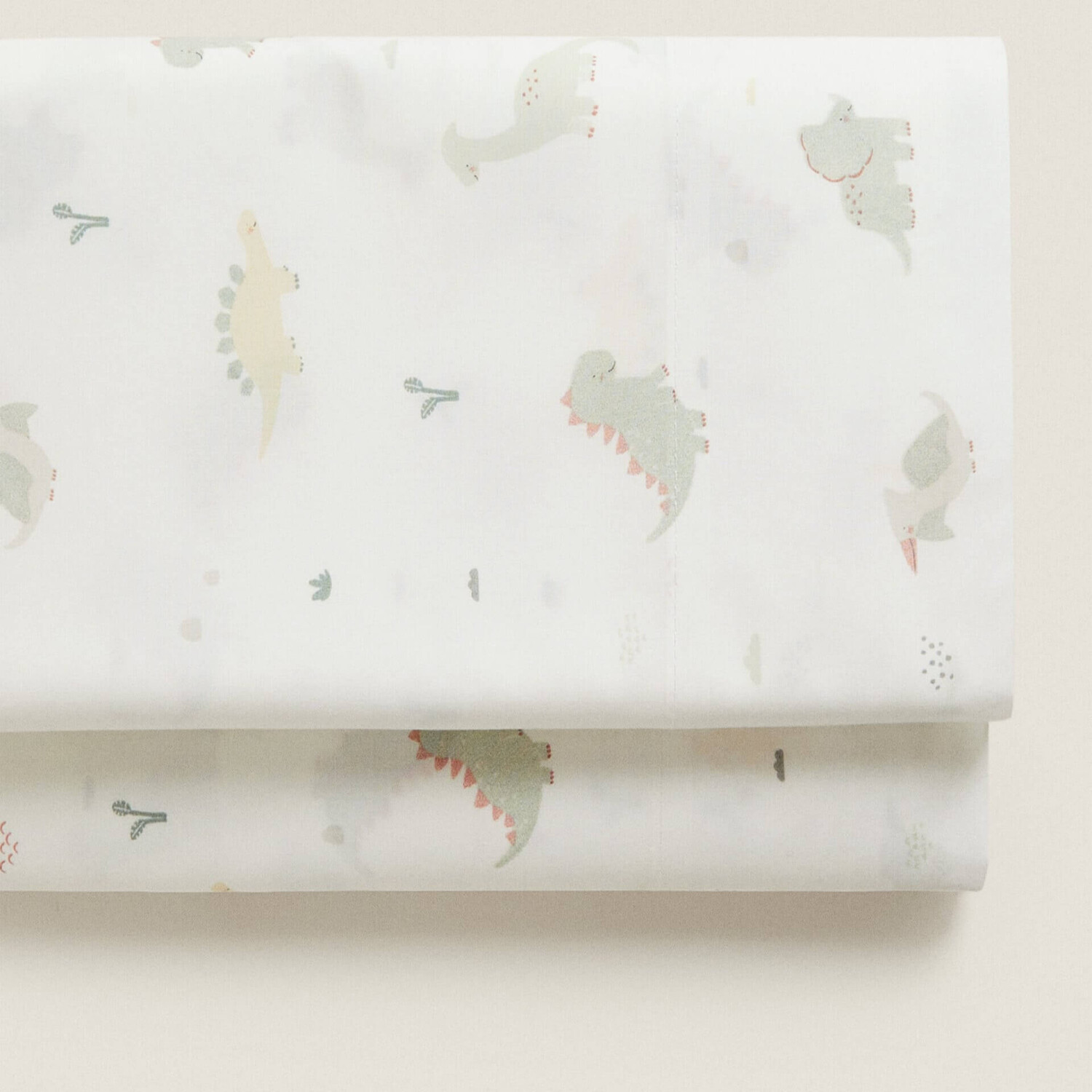 

Простыня Zara Home Dinosaur Print, белый/зеленый