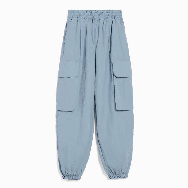 

Джоггеры Карго Bershka Nylon-Effect, серый