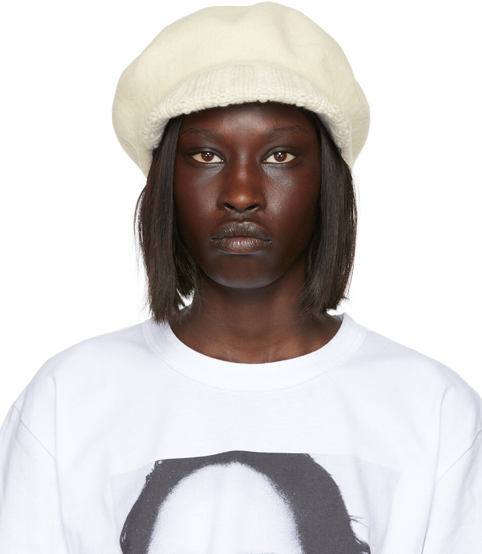 

Бежевый гибридный берет sacai