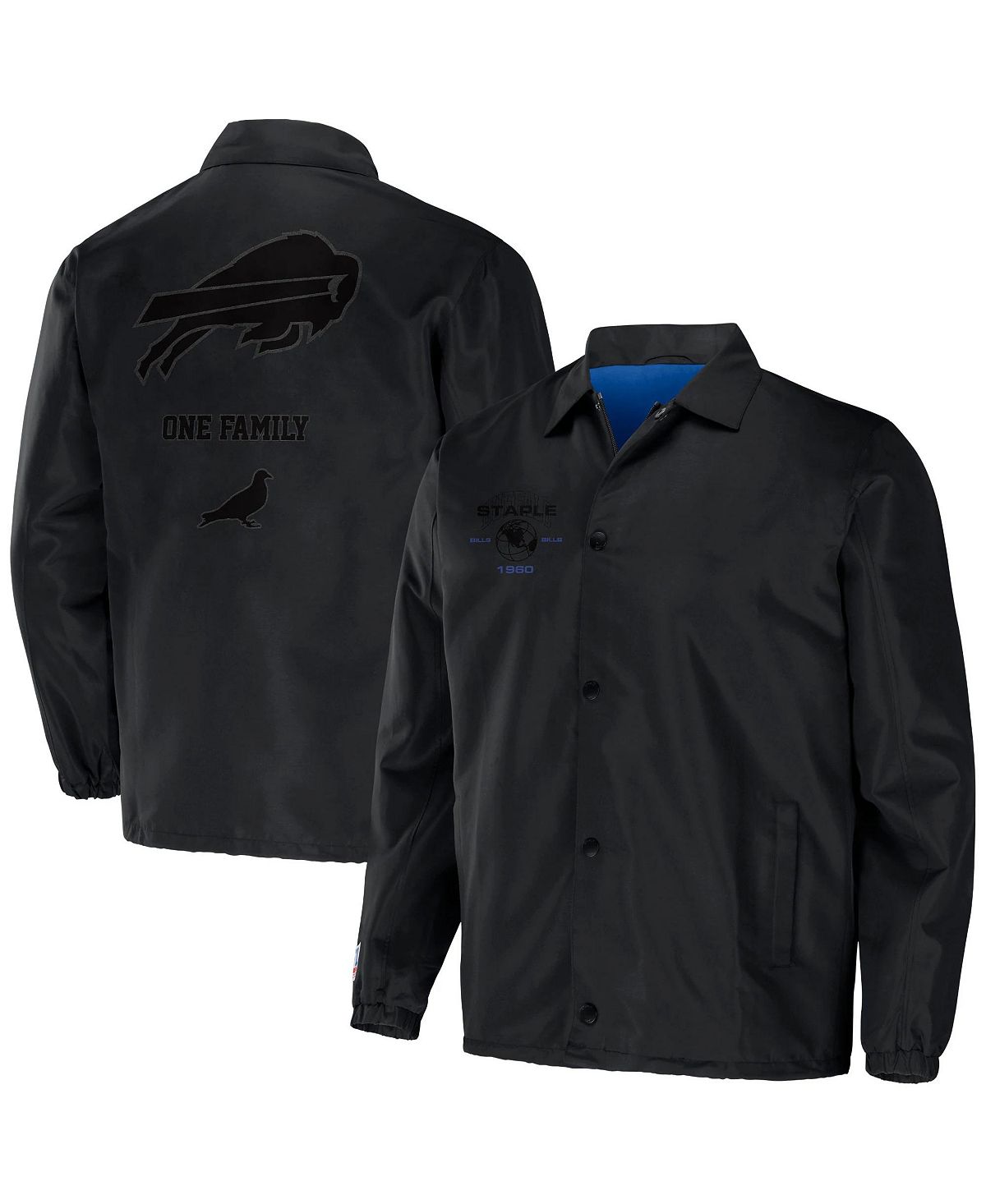 Мужская нейлоновая куртка nfl x staple из черного нейлона с вышивкой buffalo bills NFL Properties, черный