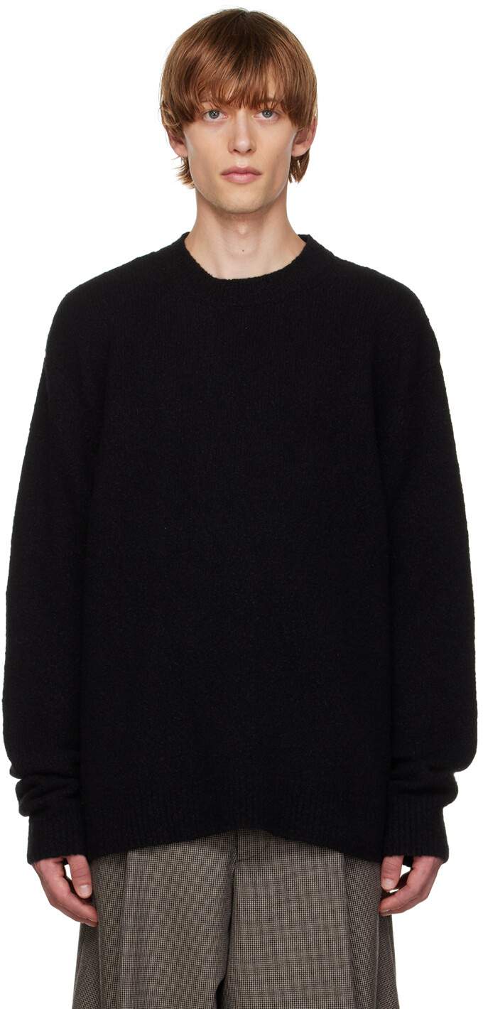 

Черный свитер с круглым вырезом Dries Van Noten