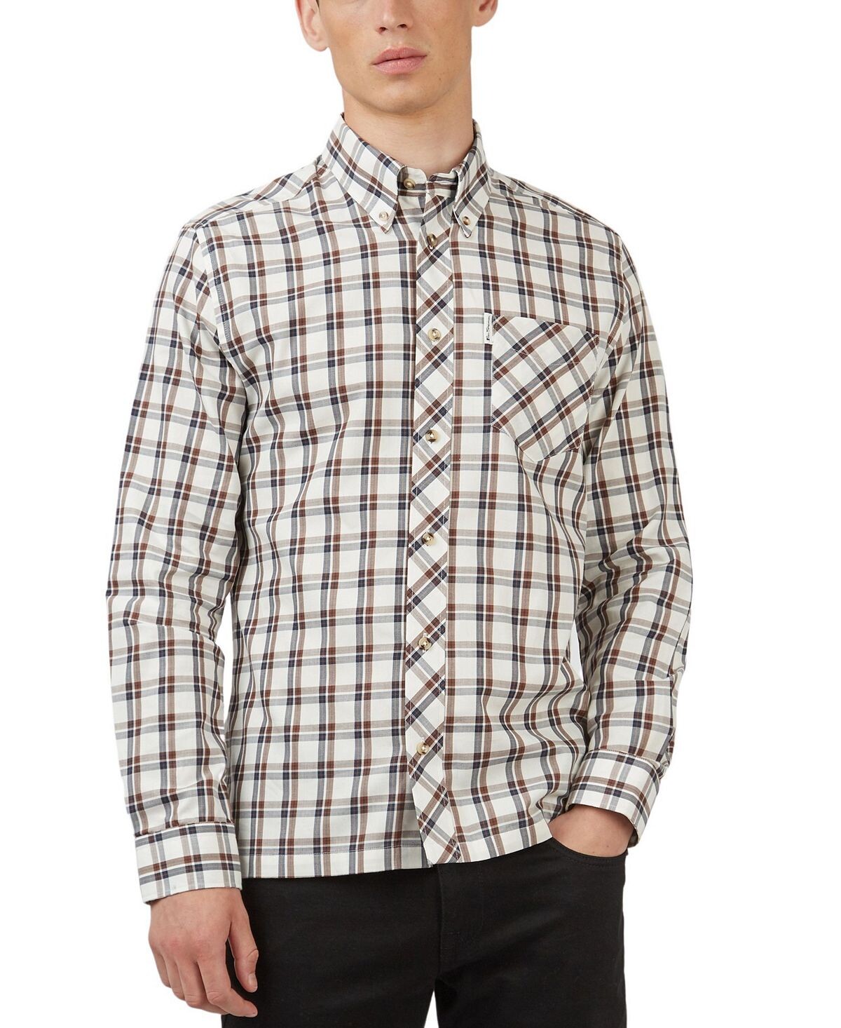 

Мужская клетчатая рубашка стандартного кроя в сетку Ben Sherman, мульти