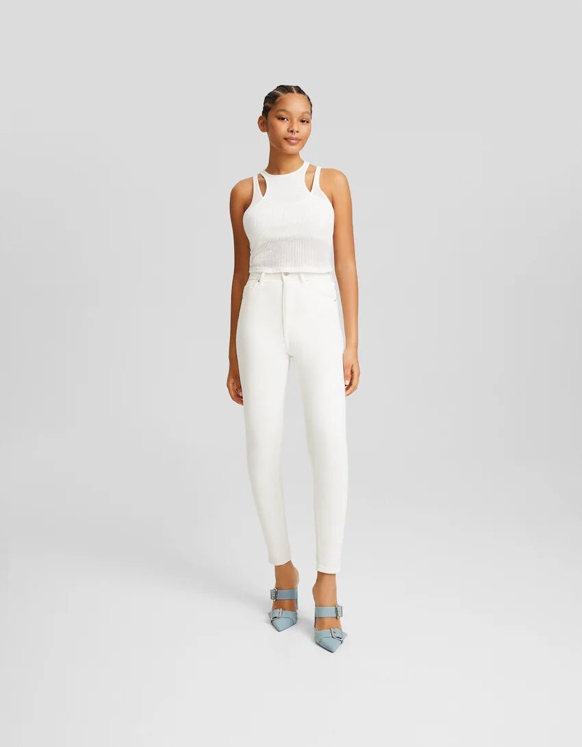 

Джинсы Super High Waist Skinny, белый