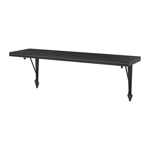 

Полка навесная Ikea Bergshult/Krokshult, 80x20 см, коричнево-чёрный/антрацит