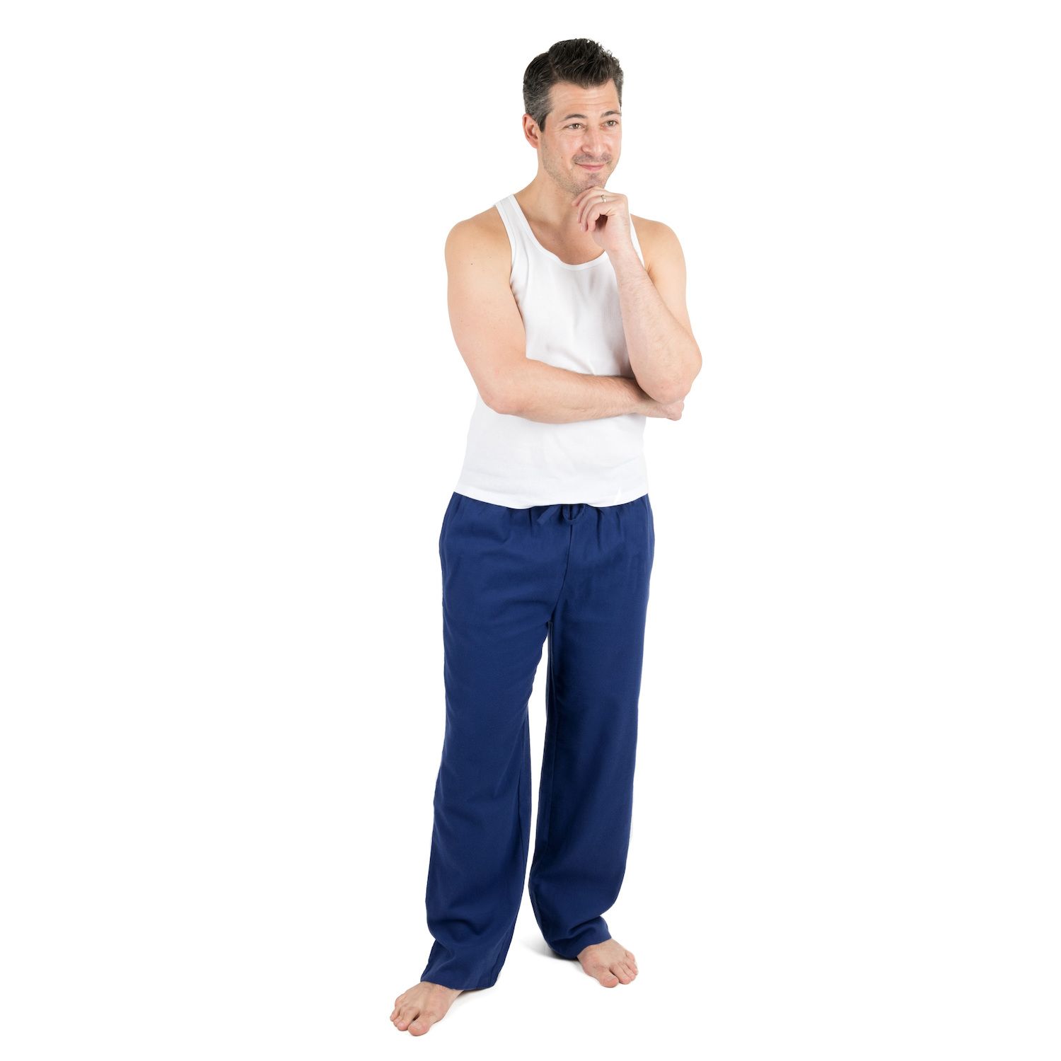 Мужские фланелевые брюки Leveret, синий брюки мужские оверсайз demix синий