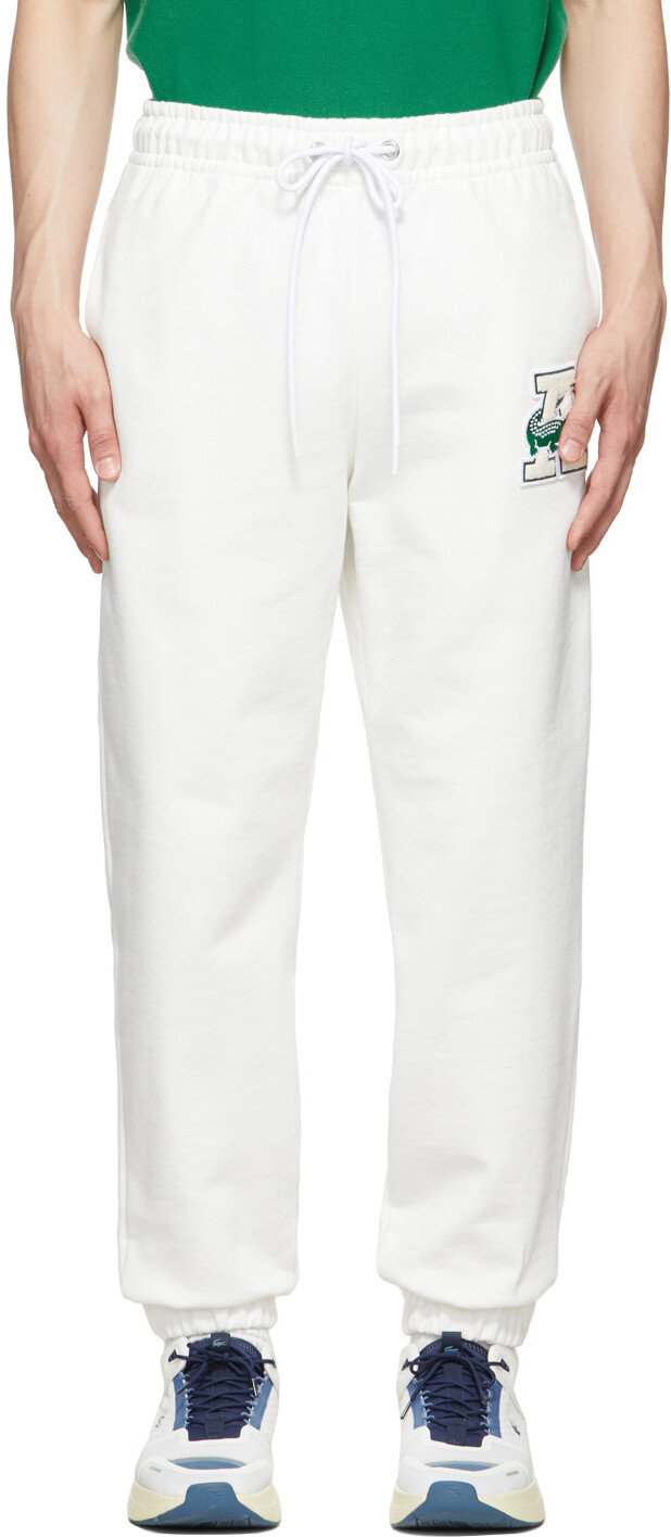 

Белые хлопковые брюки для отдыха Lacoste Edition Awake NY, Белый