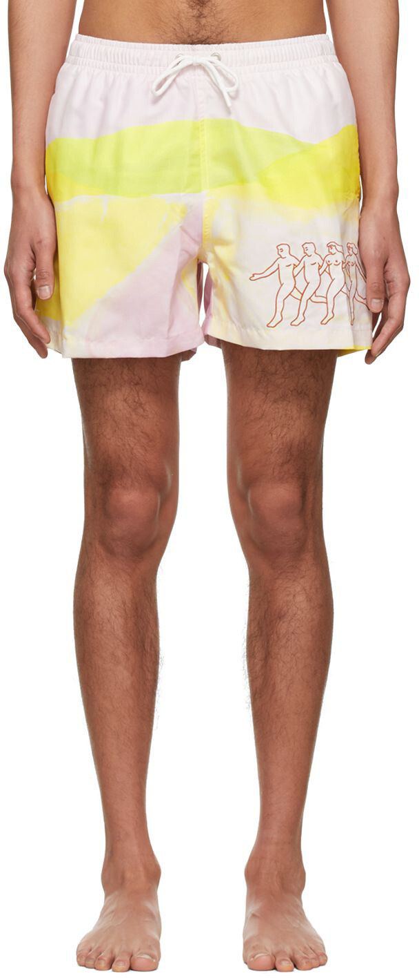 

SSENSE Эксклюзивные розовые шорты для плавания Carne Bollente