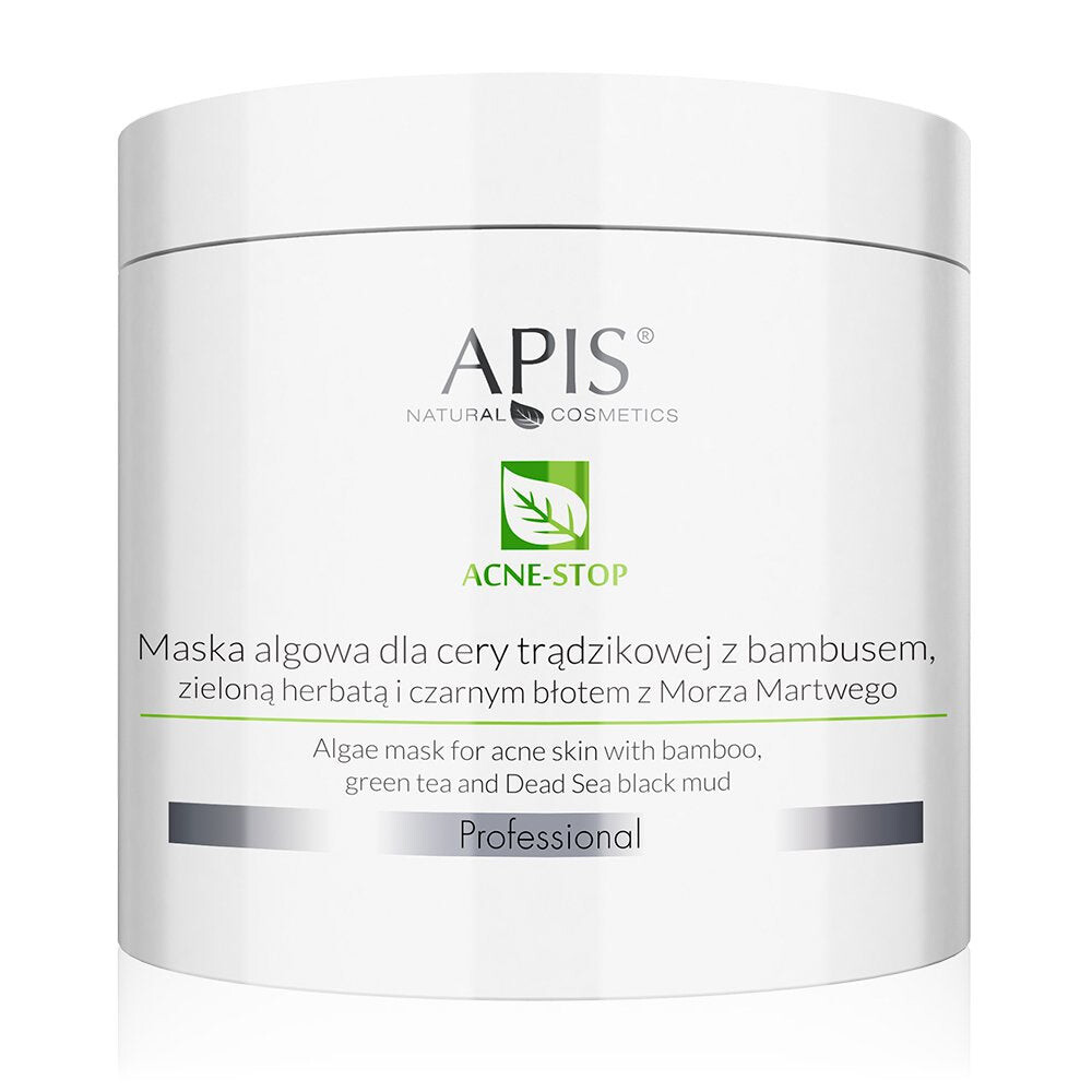 

APIS Водорослевая маска Acne-Stop для кожи с акне с бамбуком, зеленым чаем и черной грязью Мертвого моря 200г