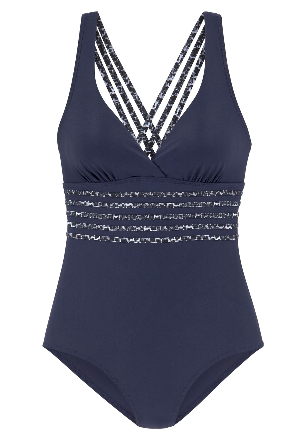

Купальник LASCANA Basic, цвет Navy Leo