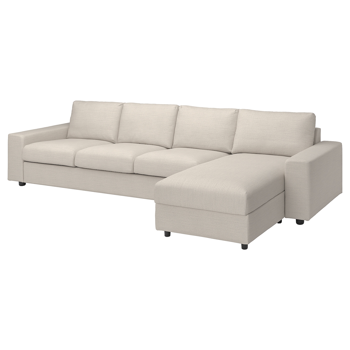 ВИМЛЕ 4-местный диван + диван, с широкими подлокотниками/Гуннаред бежевый VIMLE IKEA