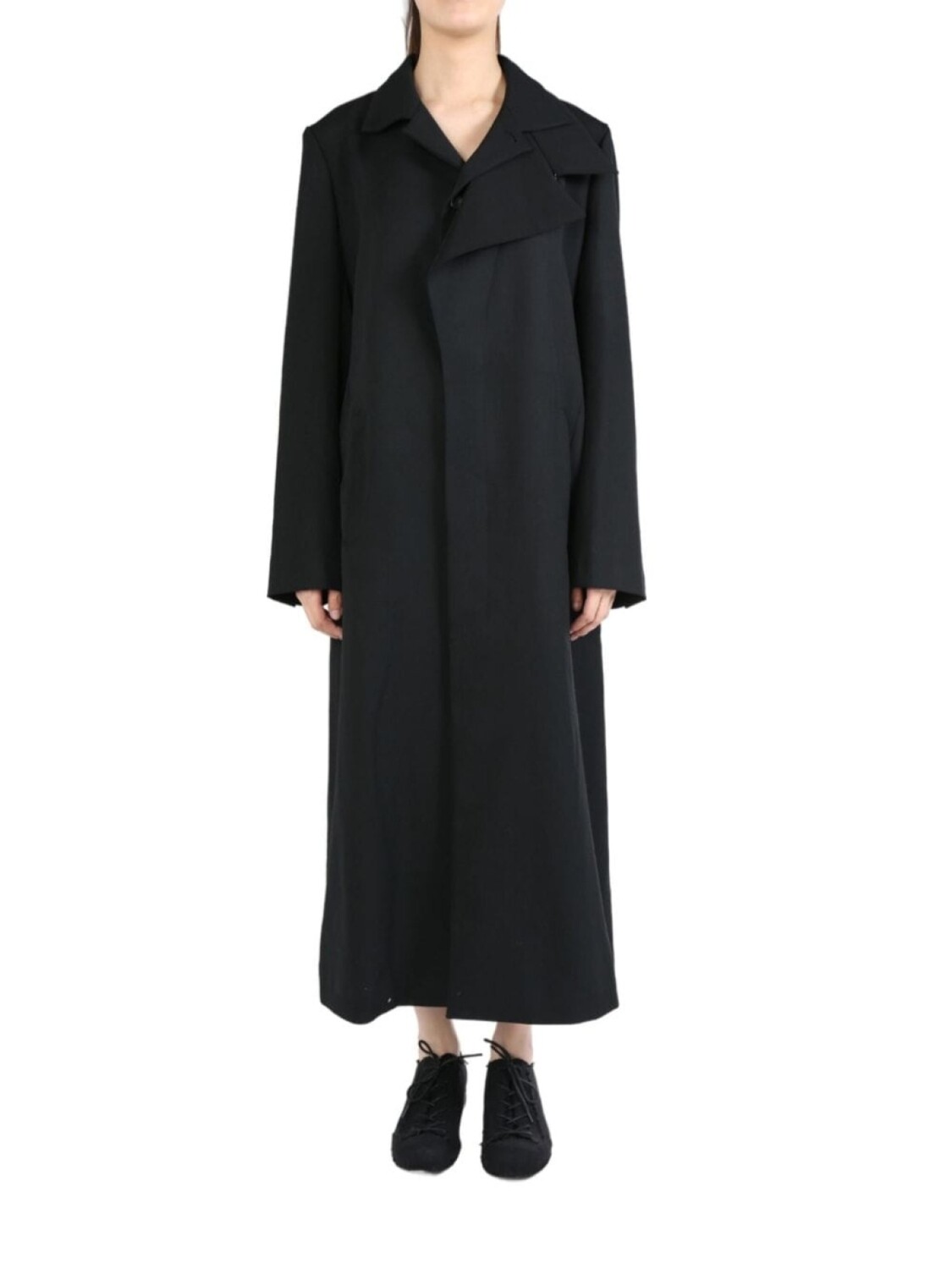 

Yohji Yamamoto пальто с асимметричными лацканами, черный
