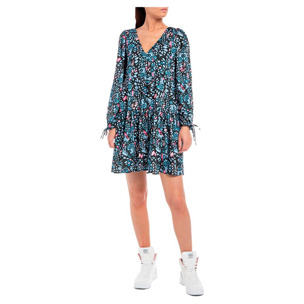 

Короткое платье Replay W9033.000.73970 Long Sleeve, синий
