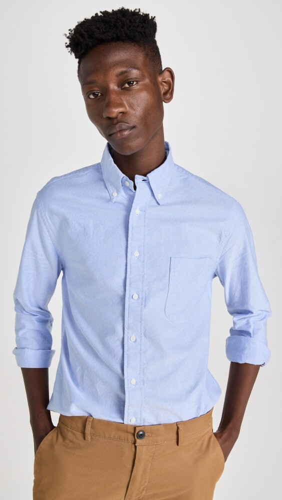 

Рубашка Gitman Vintage Blue Oxford, синий