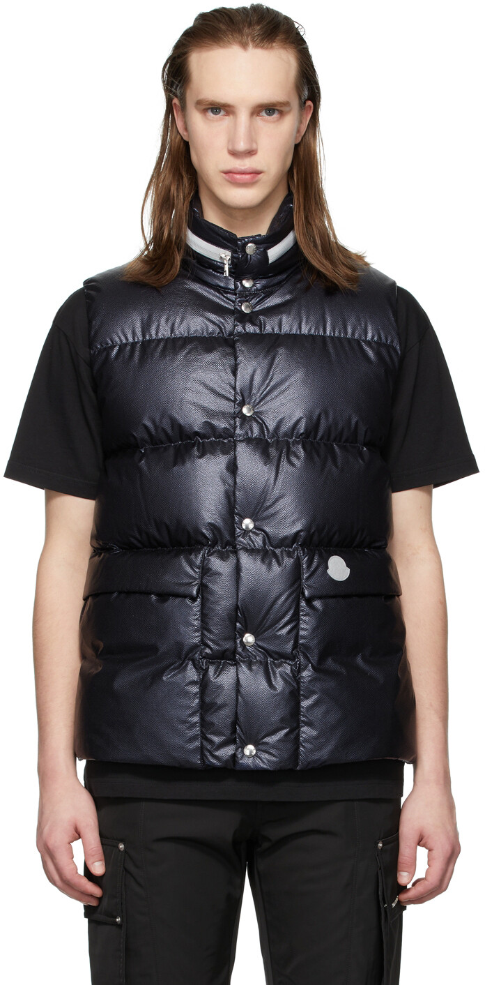 

Темно-синий пуховый жилет Idir Moncler Genius