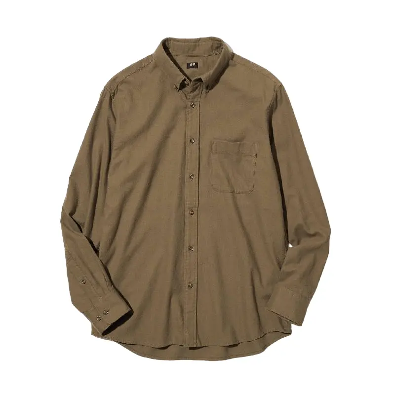 

Рубашка Uniqlo Flannel Regular Fit, коричневый