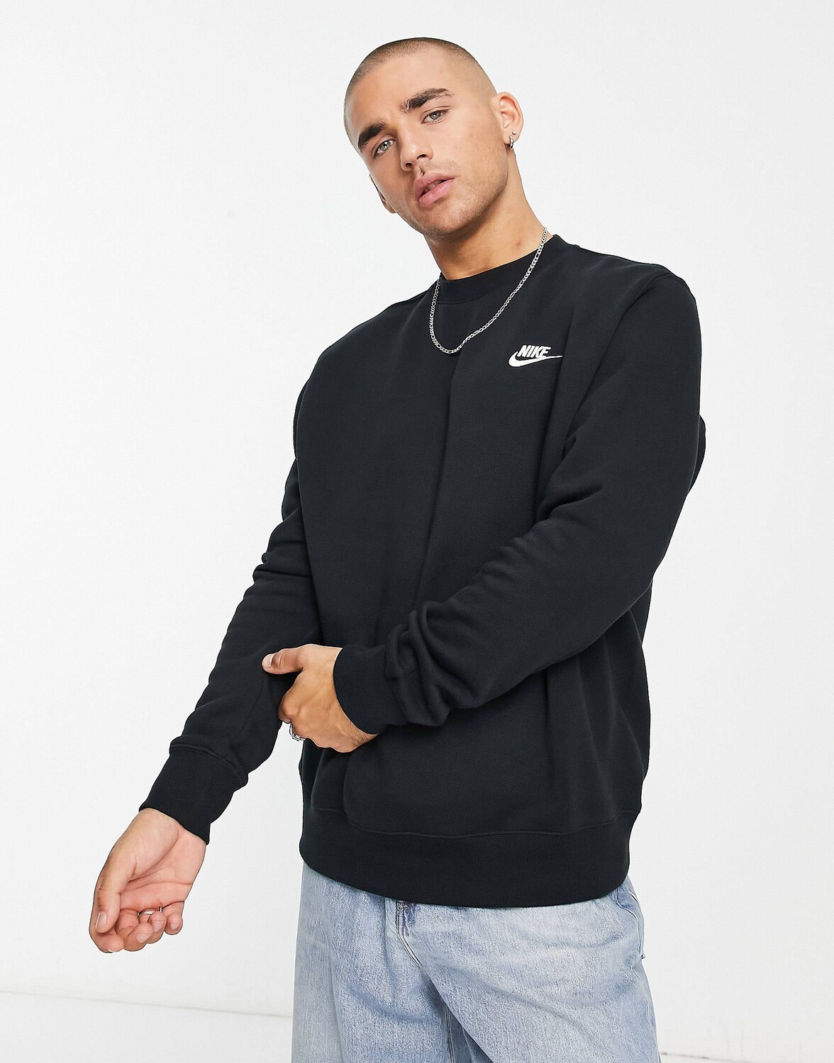 

Мужская толстовка Nike Club Crew Neck, черный