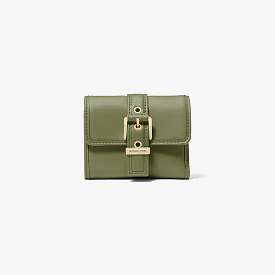 

Кошелек Michael Kors Colby Small Leather Tri-Fold, оливковый