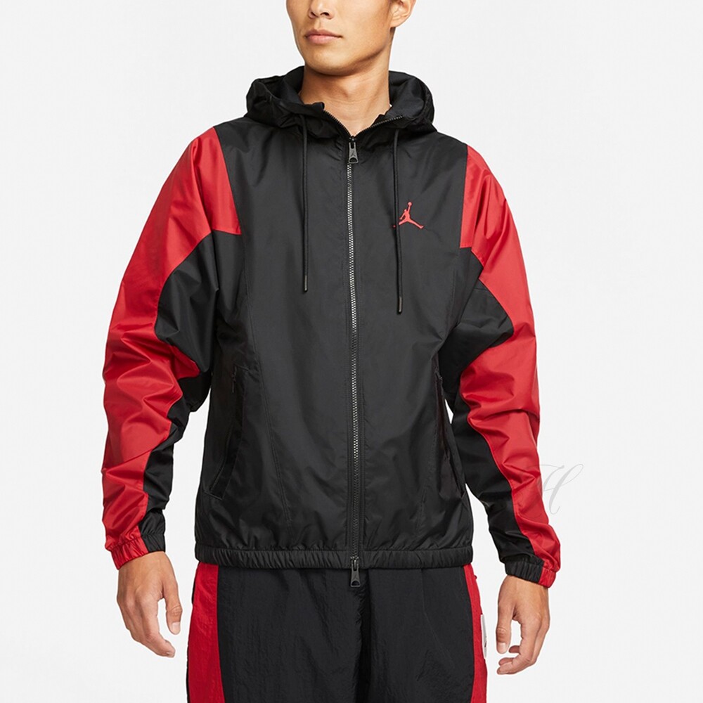 

Куртка Nike Air Jordan Contrasting Colors Sports Hooded, черный/красный