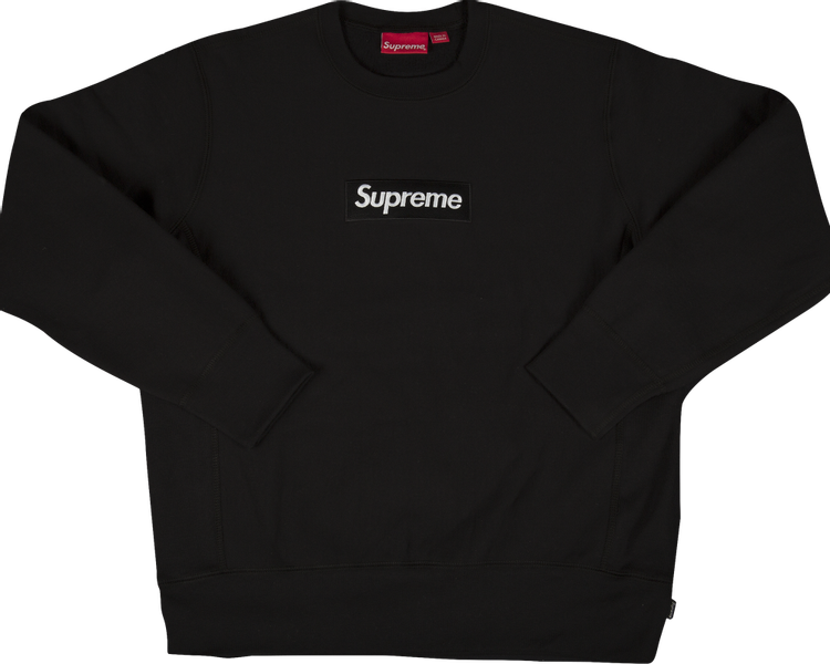 Толстовка Supreme Box Logo Crewneck Sweatshirt 'Black', черный