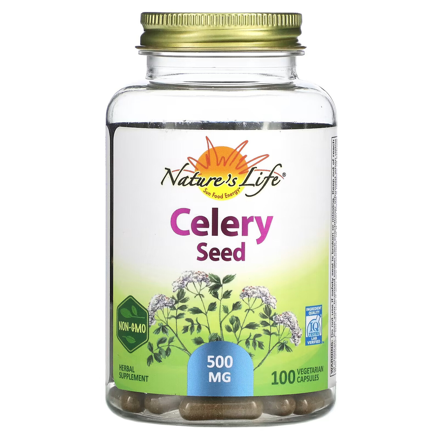 

Nature's Herbs, Семена сельдерея, 100 вегетарианских капсул