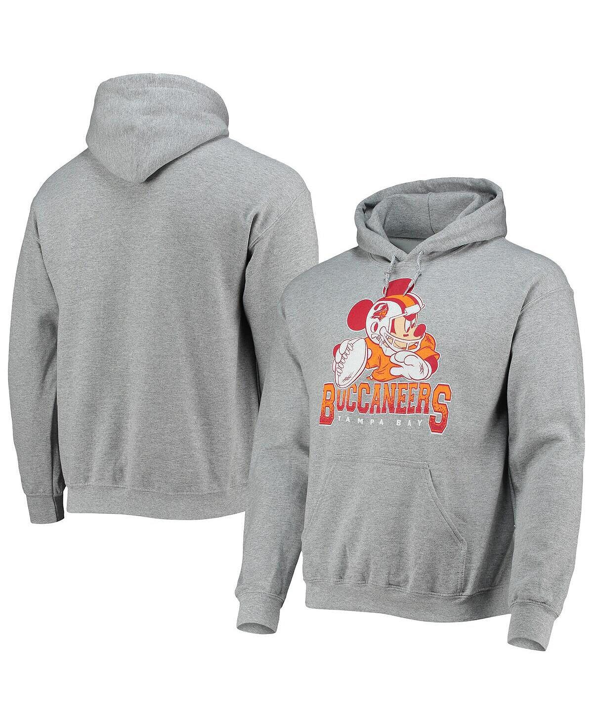 

Толстовка с капюшоном мужская heather grey tampa bay buccaneers disney mickey quarterback Junk Food, мульти