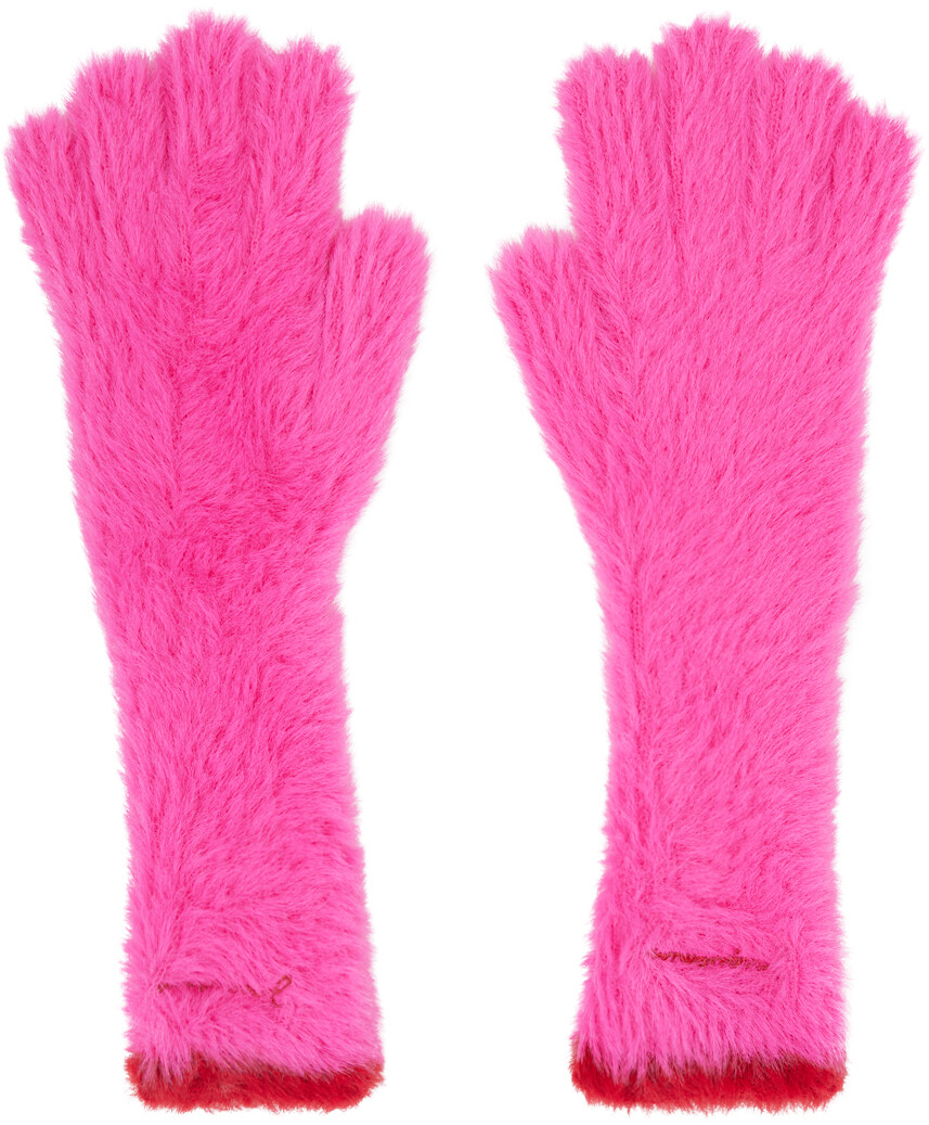 

Розовые перчатки Le Papier 'Les Gants Neve' Jacquemus