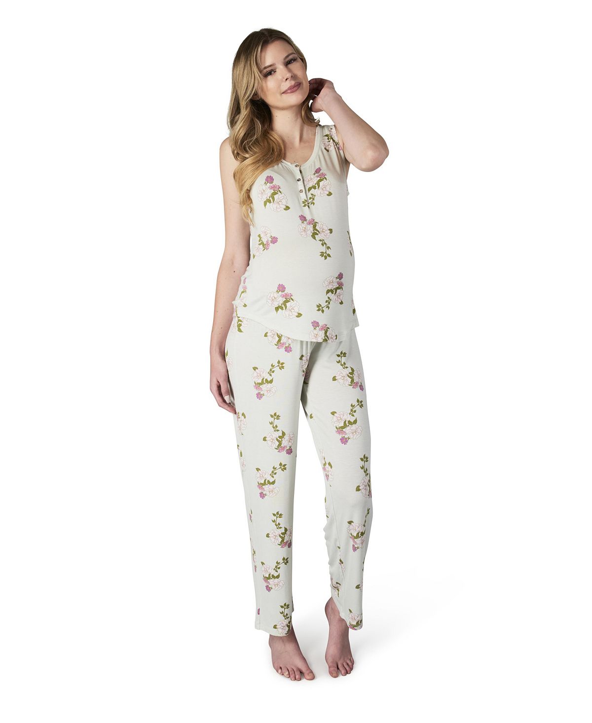 Женский пижамный комплект joy tank & pants для беременных и кормящих мам Everly Grey