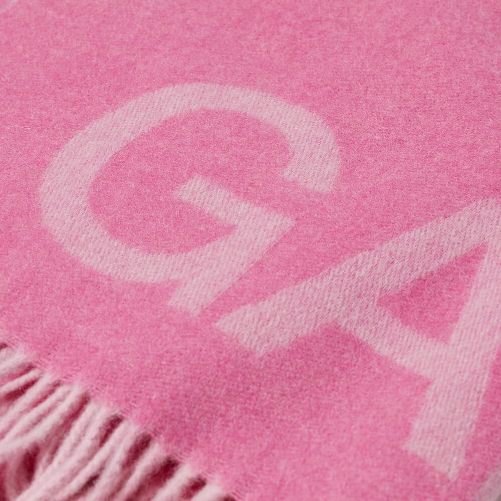 

Шарф GANNI Wool Mix Fringed Logo Scarf