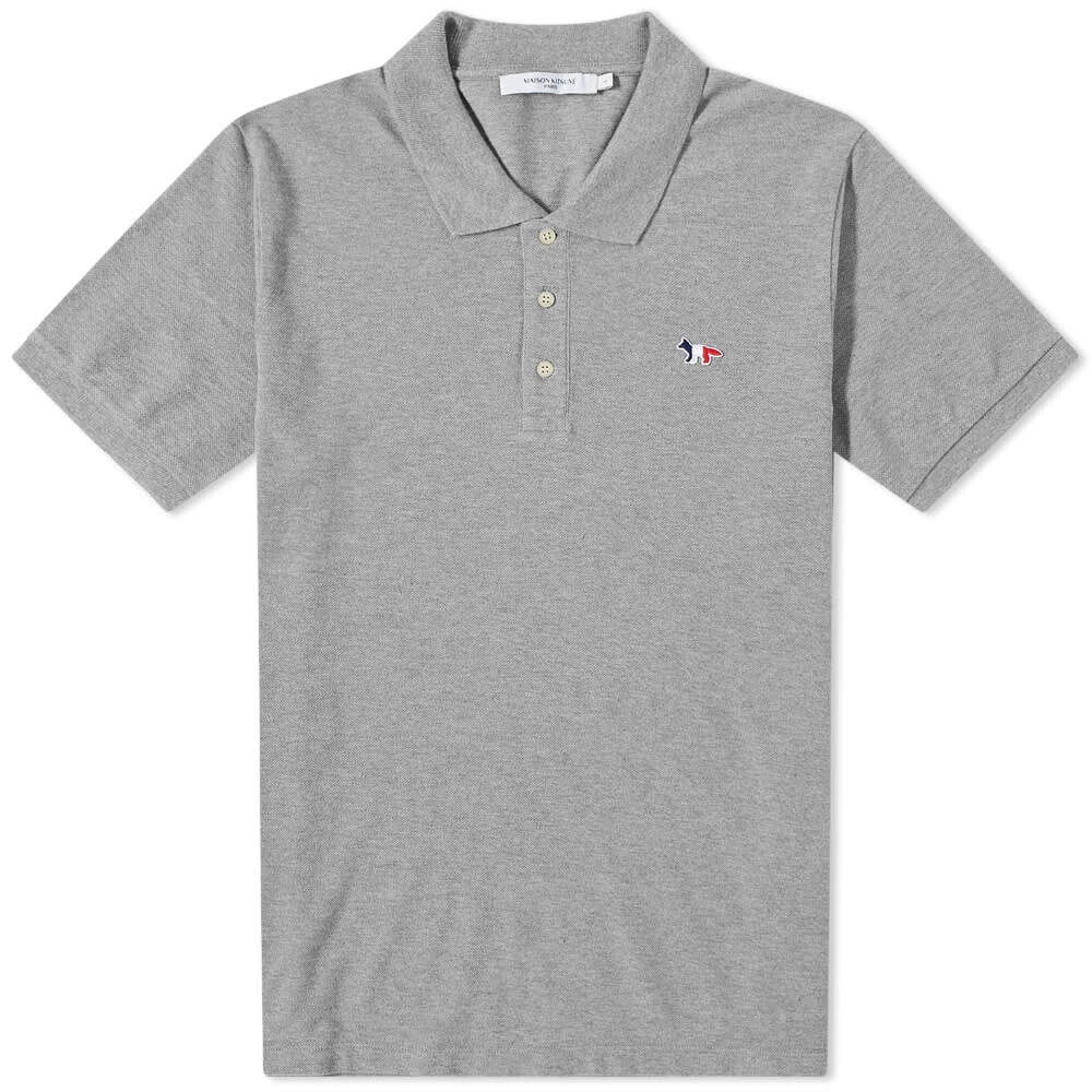 

Футболка Maison Kitsune Tricolour Fox Polo, Серый