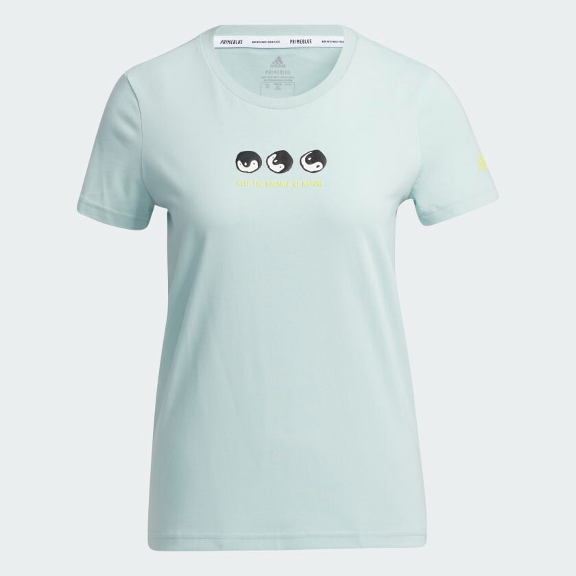 

Футболка Adidas Outdoor Primeblue Graphic, зеленовато-голубой