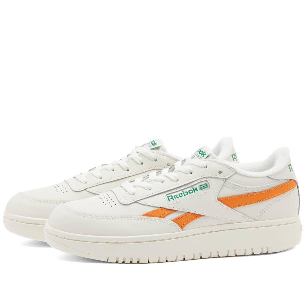 

Кроссовки Reebok Club C Double Revenge, белый/зеленый/оранжевый