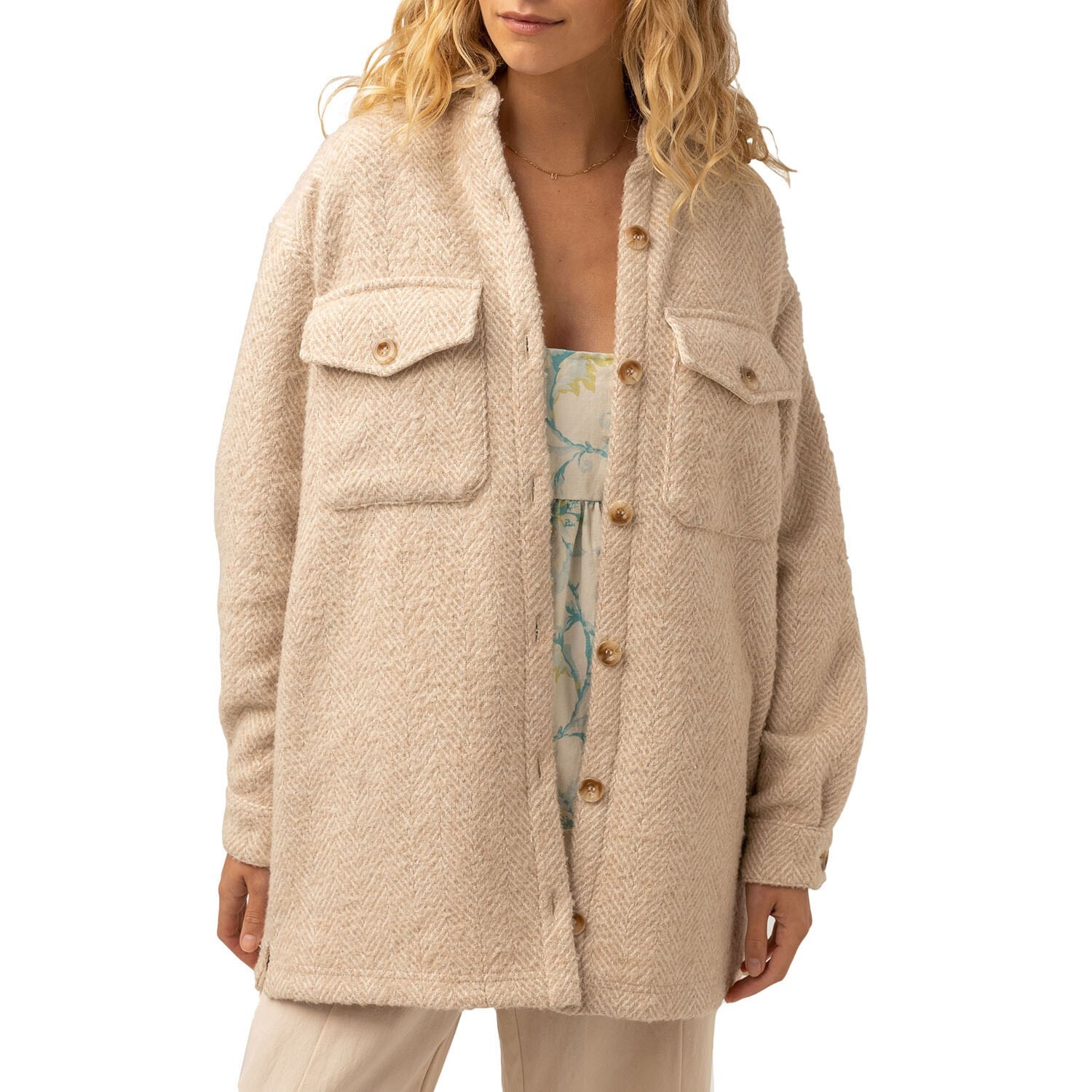

Rhythm Alaska Longline Shacket - женские, cream