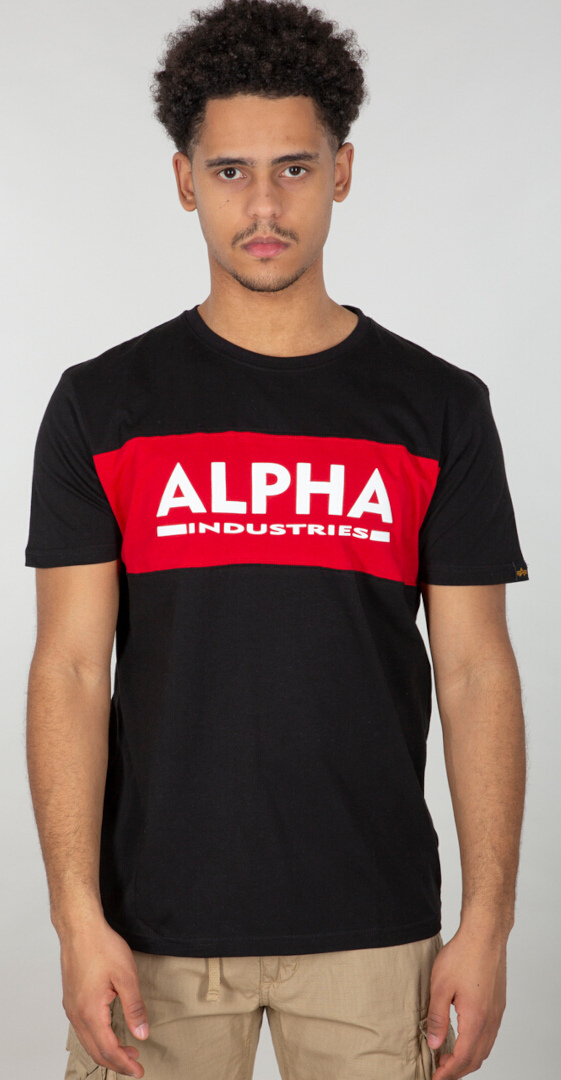цена Футболка Alpha Industries Alpha Inlay, черно-красная