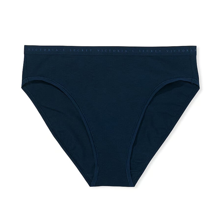 

Трусы Victoria's Secret Stretch Cotton High-Leg Brief Classic, черно-синий