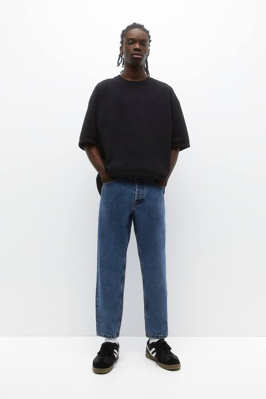

Синие джинсы стандартного кроя Pull&Bear, синий