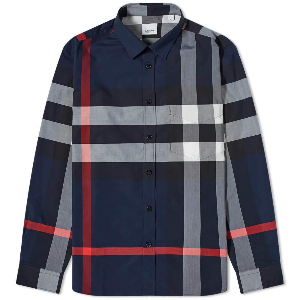 

Рубашка Burberry Somerton Oversize Check Shirt