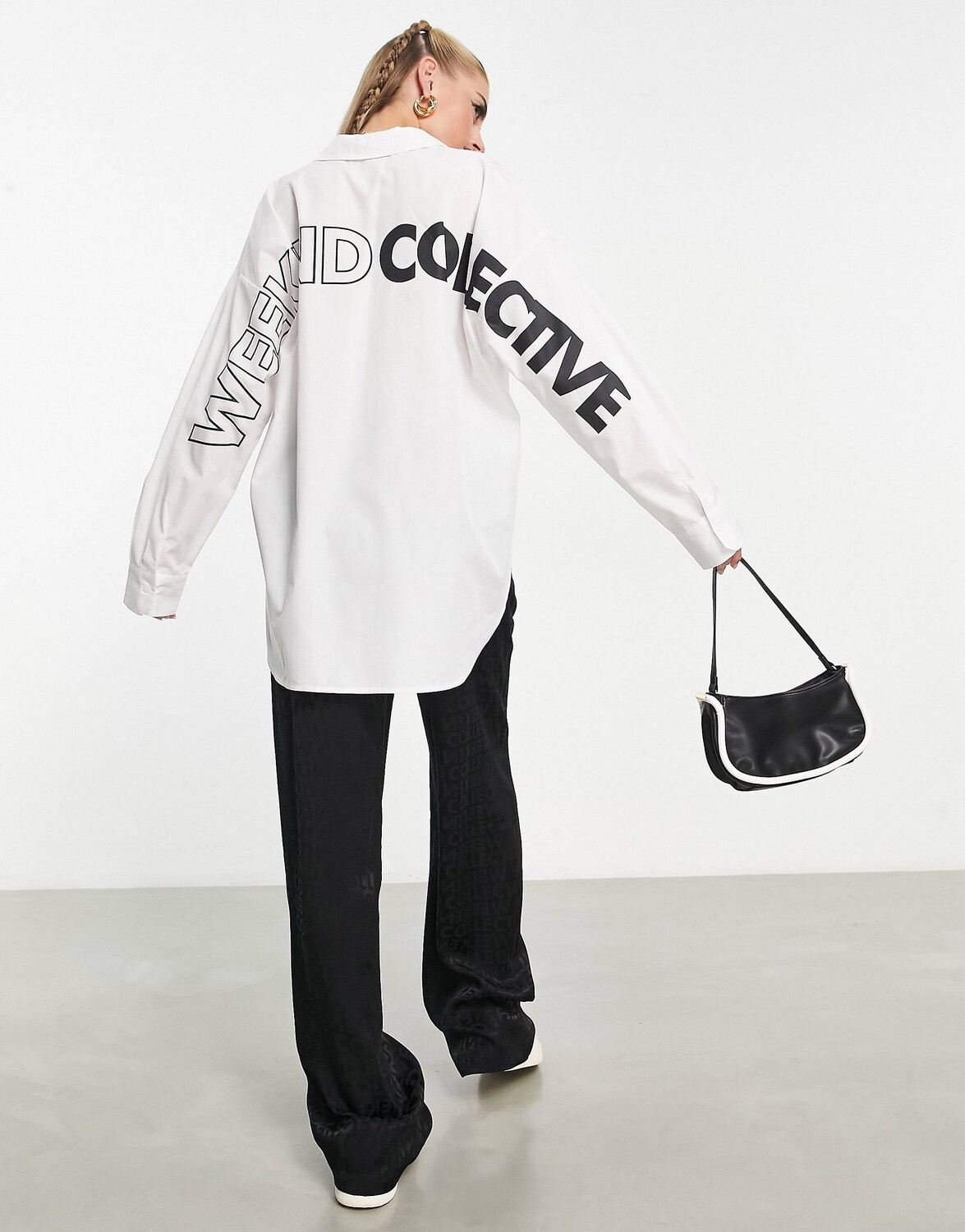 

Белая рубашка оверсайз ASOS Weekend Collective