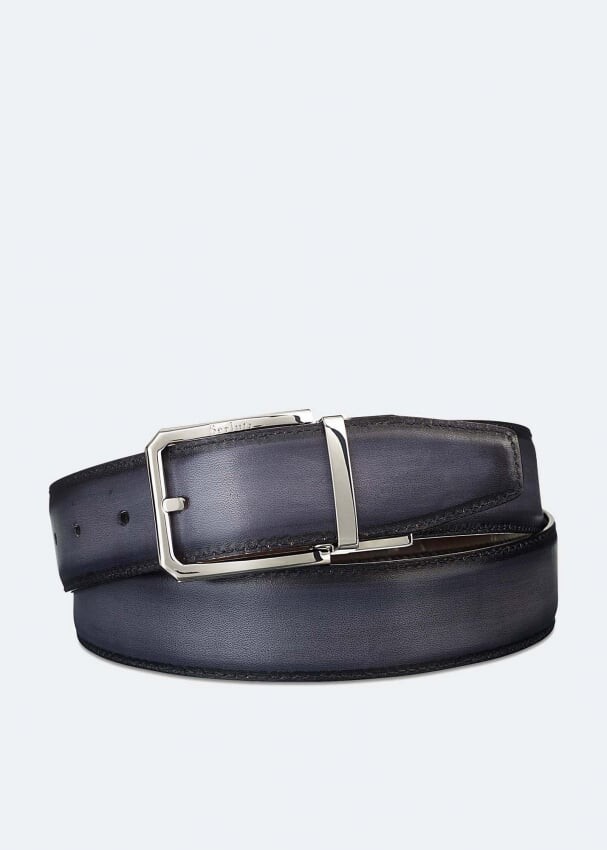 

Ремень BERLUTI Versatile Scritto reversible 35mm belt, разноцветный
