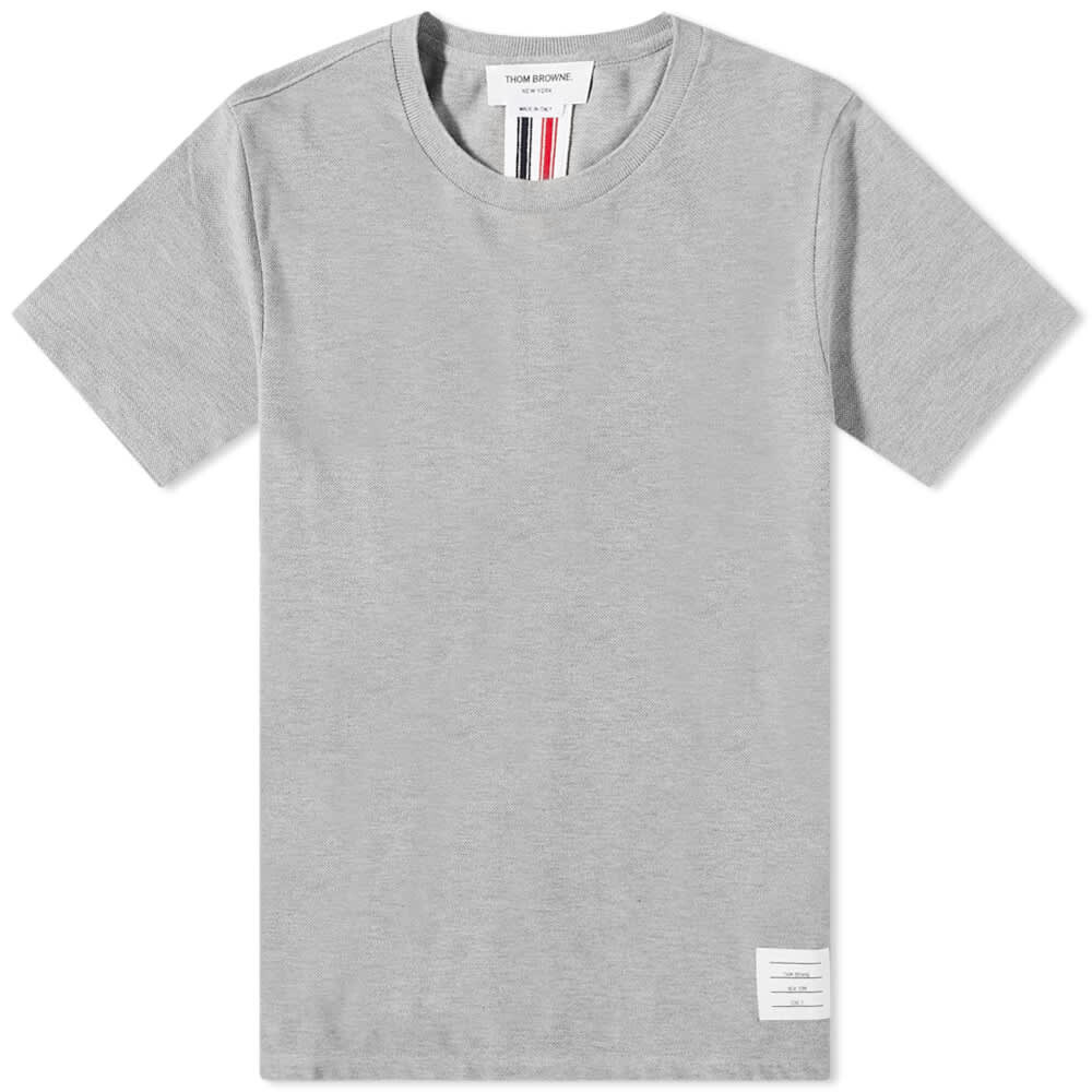 

Футболка Thom Browne Back Stripe Pique Tee, Серый