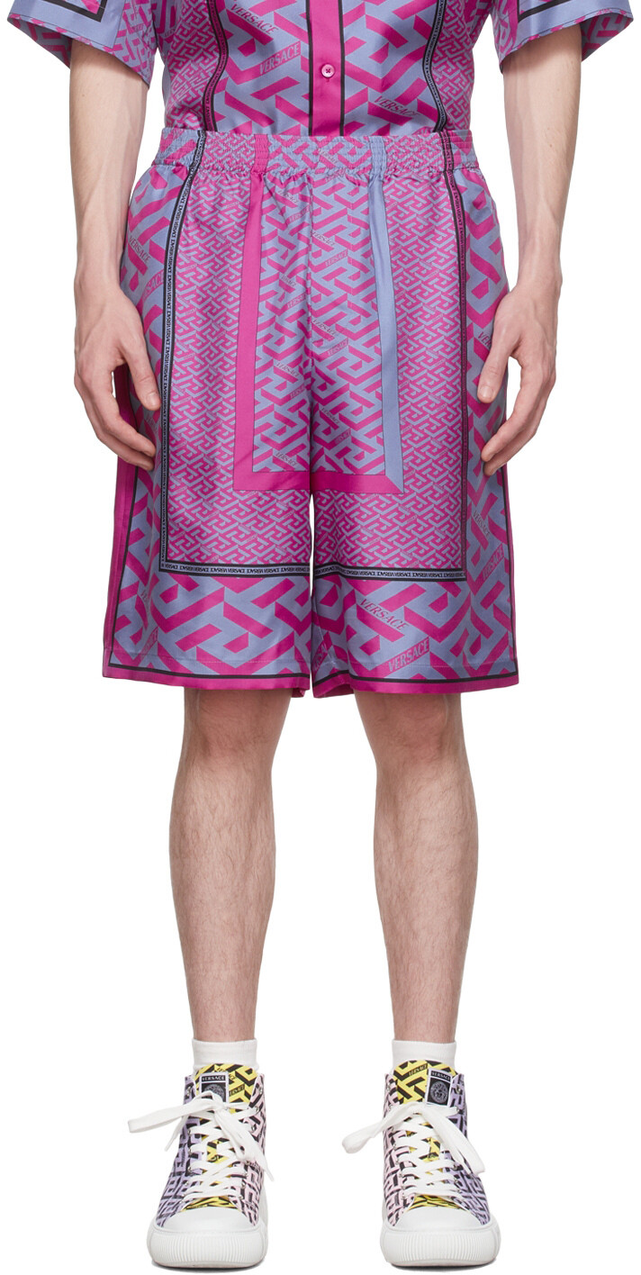 

Розовые шорты \La Greca\"" Versace