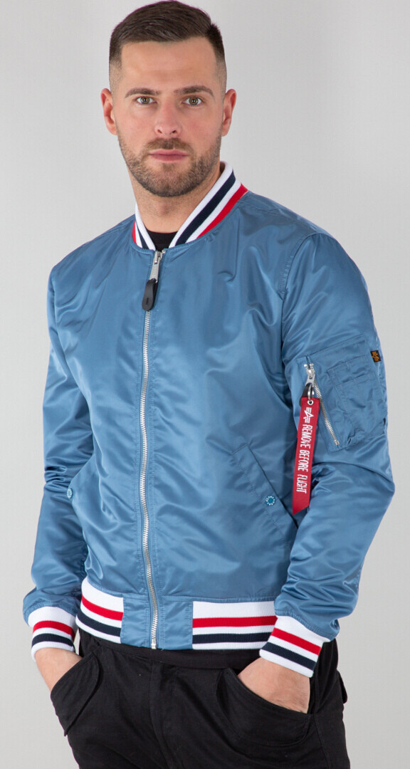 

Куртка Alpha Industries MA-1 LW Tipped, светло-синяя