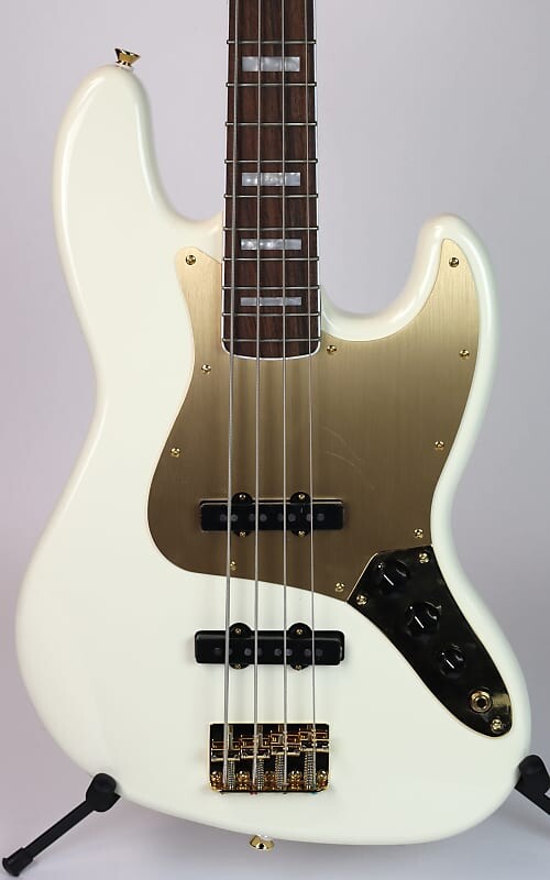 

Squier 40th Anniversary Jazz Bass Gold Edition Olympic White Fender