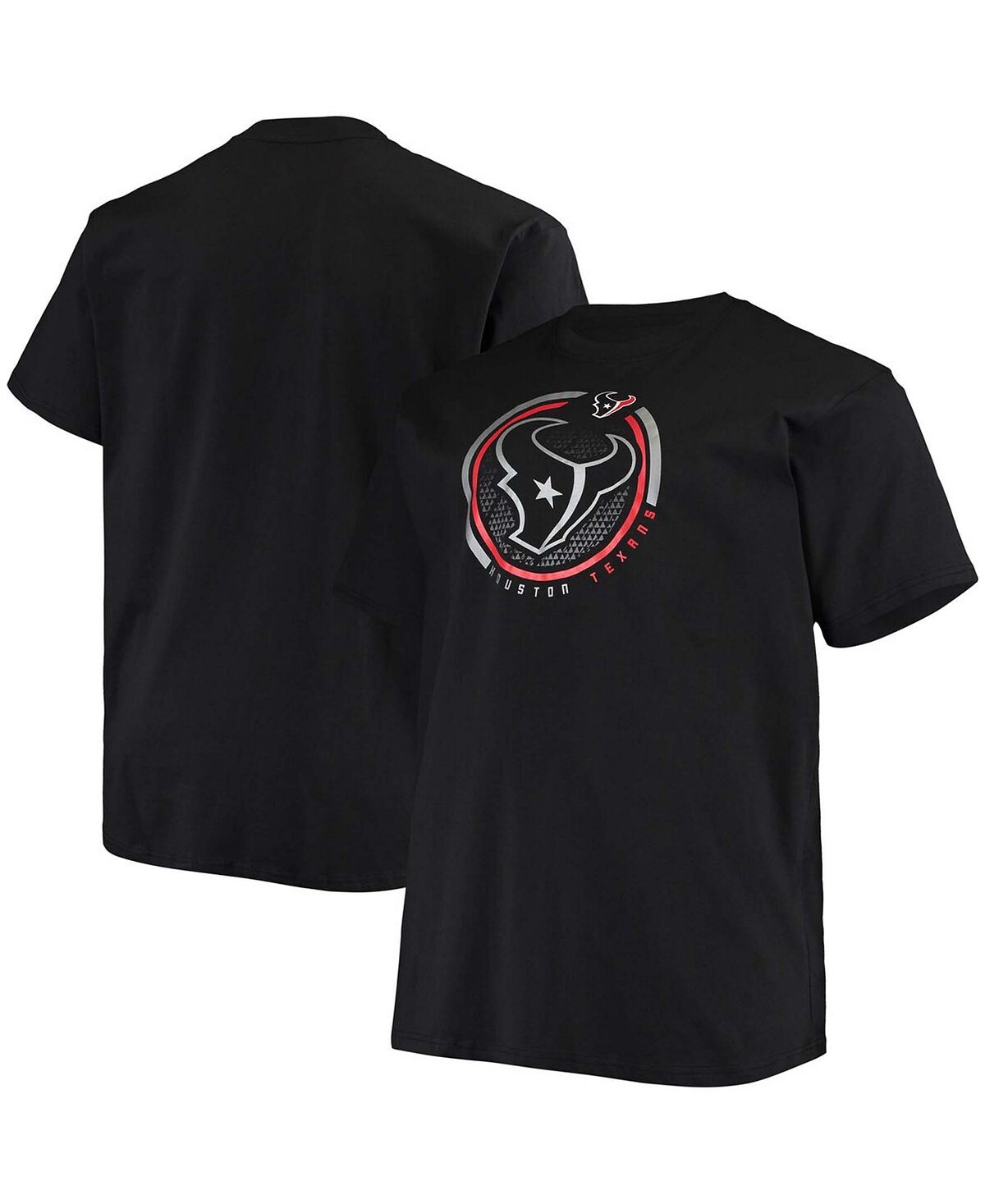 

Мужская футболка big and tall black houston texans color pop Fanatics, черный