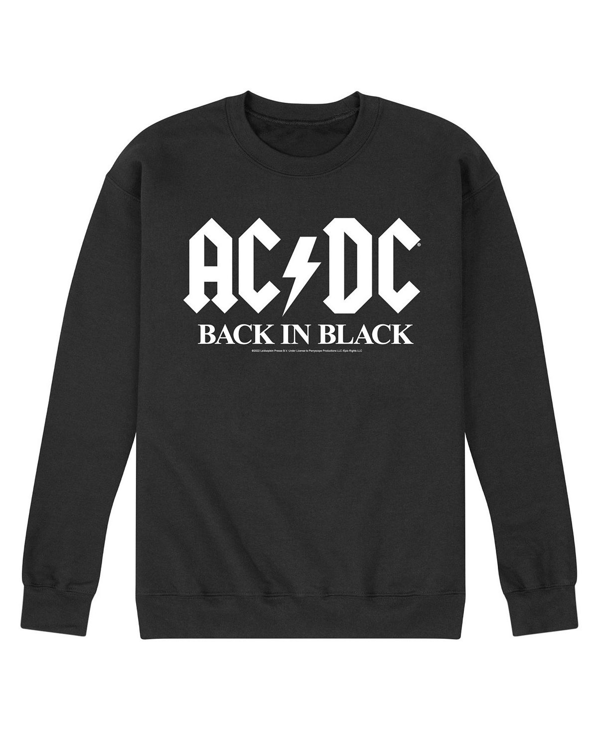 Мужская флисовая футболка acdc back in black AIRWAVES, черный